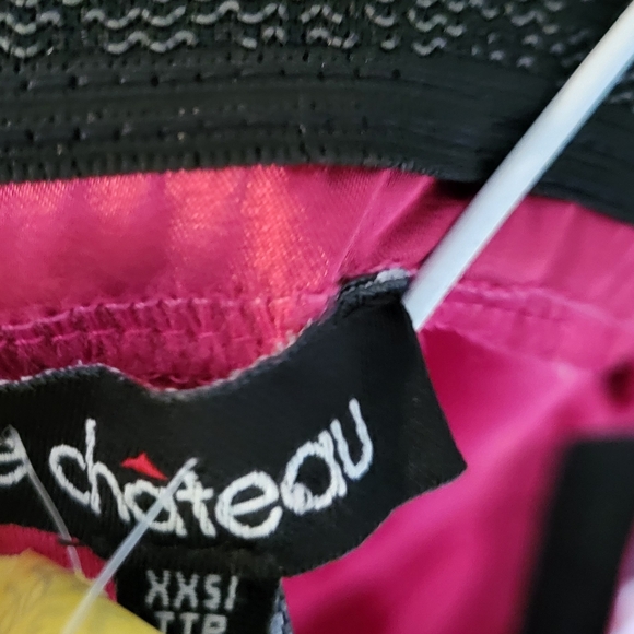 Le Chateau Pink Satin Strapless Mini Dress Size W xxs youth L Open-Back Pockets - Picture 10 of 10